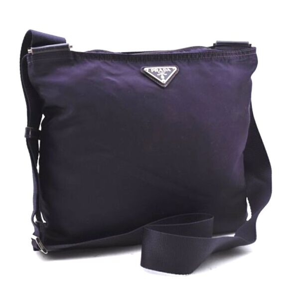 PRADA Nylon Leather Shoulder Crossbody Bag Purple #159 - Picture 1 of 15